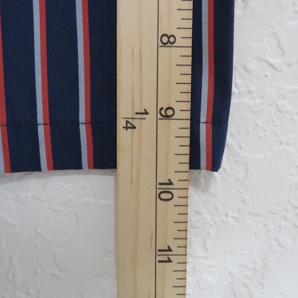 Calvin Klein* Men's Short Sleeve Button Down Curved Hem Stripe Shirt~ Size XL - Picture 9 of 10